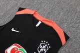 2025-26 Brazil Black vest Training Short Suit  #D25269