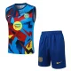 2025-26 Mens Barcelona Light blue vest Training Short Suit #D25247