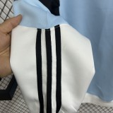 2025-26 Mens  Manchester City white blue Hoodie (无帽卫衣)