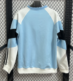 2025-26 Mens  Manchester City white blue Hoodie (无帽卫衣)