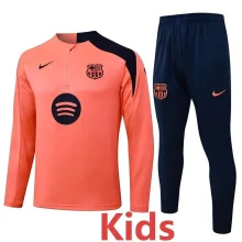 2025-26  Kids Barcelona Orange  Half Pull Tracksuit  #E25203