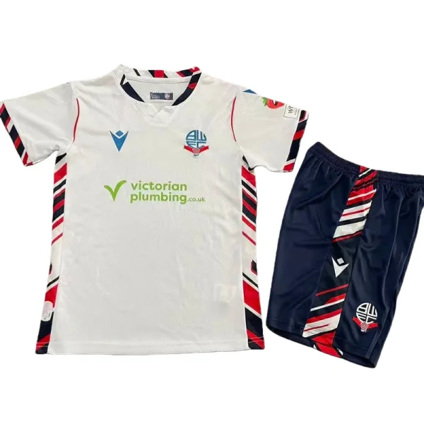 2025-26 Kids Bolton Wanderers Home white Soccer Jersey