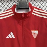 2025-26 Mens Sevilla white  Red Double Sided Windbreaker