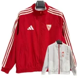 2025-26 Mens Sevilla white  Red Double Sided Windbreaker