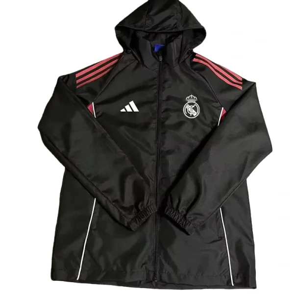2026-27 Mens  Real Madrid Black Windbreaker