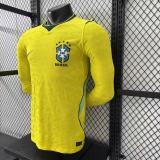 2026-27 Mens Brazil home yellow long sleeve Player version soccer jersey