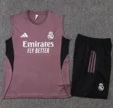 2025-26  Real Madrid Purple vest Training Short Suit   #D25277