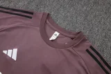 2025-26 Real Madrid Gray Purple Training Short Suit #D25279
