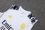 2025-26  Real Madrid White  vest Training Short Suit  #D25276