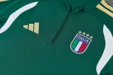 2026-27 Italy Green Half Pull Tracksuit (半拉链)