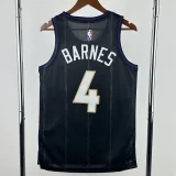 24-25 Raptors BARNES #4 Black City Edition Top Quality Hot Pressing NBA Jersey