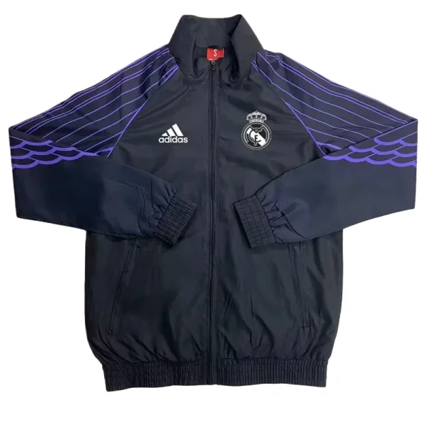 2025-26 Mens  Real Madrid Black Windbreaker