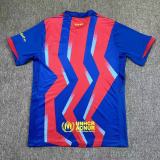 2025-26 Mens Barcelona Fourth away red blue away Soccer Jersey
