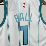 22/23 Hornets BALL #1 White Home Top Quality Hot Pressing NBA Jersey