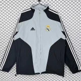 2004-2005  Real Madrid Gray Black Retro Windbreaker