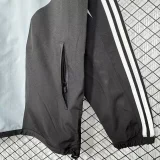 2004-2005  Real Madrid Gray Black Retro Windbreaker