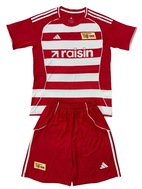 2025-26 Kids Union Berlin home red  Soccer Jersey