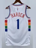 24/25 76ERS HARDEN # 1City Edition Top Quality Hot Pressing Retro NBA Jersey