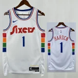24/25 76ERS HARDEN # 1City Edition Top Quality Hot Pressing Retro NBA Jersey
