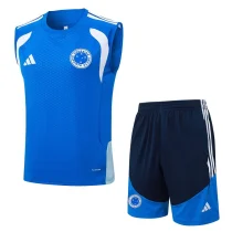 2025-26  Mens Cruzeiro Fancy blue vest Training Short Suit  #D26006