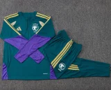 2026-27 Saudi Arabia Dark green Half Pull Tracksuit #B26007