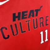 24-25 HEAT JAQUEZ JR. #11 Red City Edition Top Quality Hot Pressing NBA Jersey (V领）