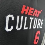 23/24 HEAT JAMES #6 Black City Edition Top Quality Hot Pressing NBA Jersey (V领）