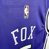 24/25 KINGS FOX #5 Purple Home Top Quality Hot Pressing Retro NBA Jersey