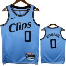 24-25 Clippers WESTBROOK #0 Blue City Edition Top Quality Hot Pressing NBA Jersey