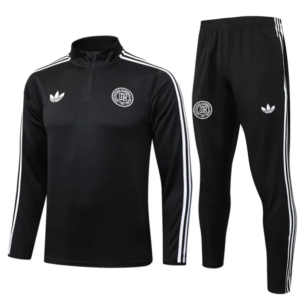 2025-26 Germany Black Half Pull Tracksuit #B2579