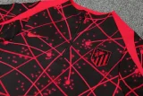 2025-26 Mens  Atletico Madrid Red Black Half Pull Tracksuit (半拉链)