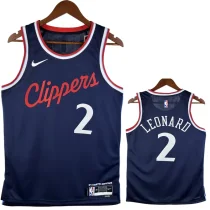 24-25 Clippers LEONARD #2 Navy Blue Away Top Quality Hot Pressing NBA Jersey