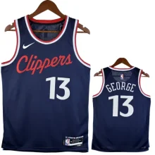 24/25 Clippers GEORGE #13 Navy Blue Away Top Quality Hot Pressing NBA Jersey