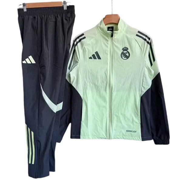 2025-26  Real Madrid Light Green Windbreaker Tracksuit