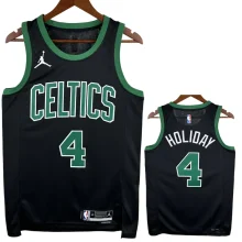 22-23 Celtics HOLIDAY #4 Black Top Quality Hot Pressing NBA Jersey (Trapeze Edition) 飞人版