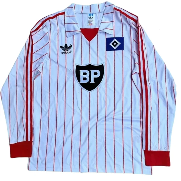 1983-1984 Hamburg SV Home Long Sleeve Retro Soccer Jersey