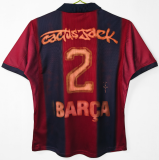 2001-02 Mens Retro Barcelona home  soccer Jersey