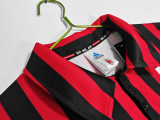 1999-2000 Mens AC milan home Retro soccer Jersey