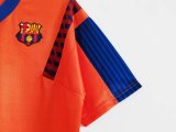 1991-92 Mens Retro Barcelona orange Away soccer  Jersey