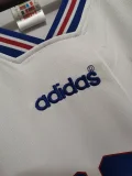 1996 France retro ZIDANE 10 Away White Soccer Jersey