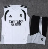 2025-26  Real Madrid white vest Training Short Suit #D26014