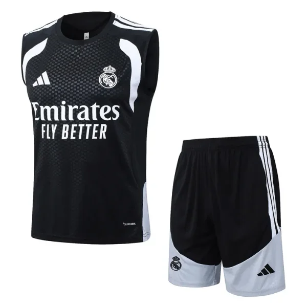 2025-26  Real Madrid Black vest Training Short Suit #D26013