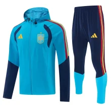 2025-26 Mens Spain Lake blue Hoodie Jacket Tracksuit