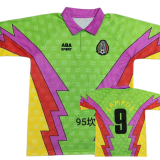 1995 Mexico Green Campos #9 GoalKeeper Retro Soccer Jersey 主