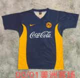 2000-2001 Club America Aguilas  retro Away Dark Blue Soccer Jersey
