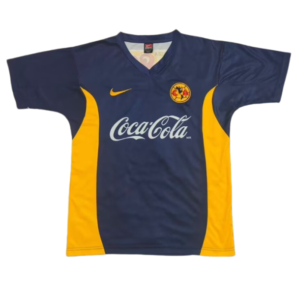 2000-2001 Club America Aguilas  retro Away Dark Blue Soccer Jersey