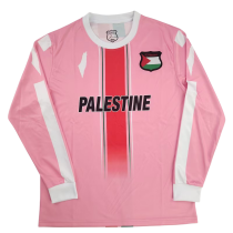 2024-25 Palestine（Palestina）pink Long Sleeve Training Shirt (Arabic)Palestine