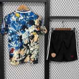 2025-26 KIDS  Manchester United Blue Joint Edition  soccer Jersey