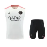 2025-26 PSG Jordan white  vest Training Short Suit