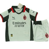 2025-26 Kids AC Milan Fourth away White  Soccer Jersey